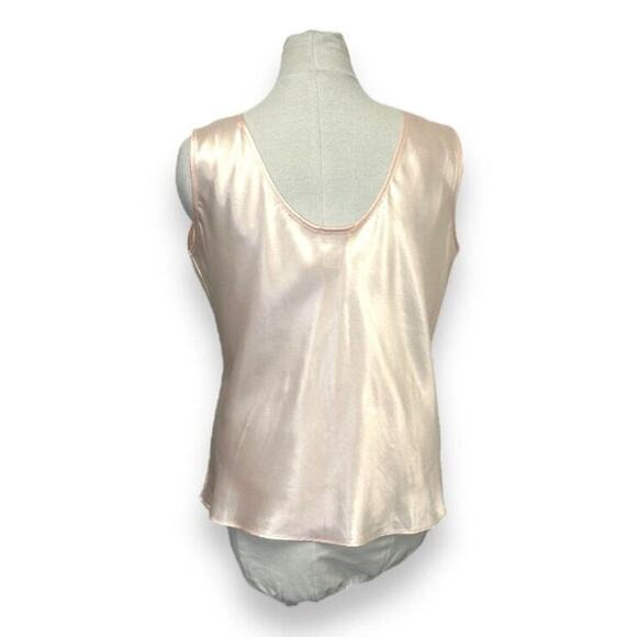 Escapades Vintage Women’s Sleeveless Lace Trim Cami Tank, Pink, size XL - Picture 4 of 9